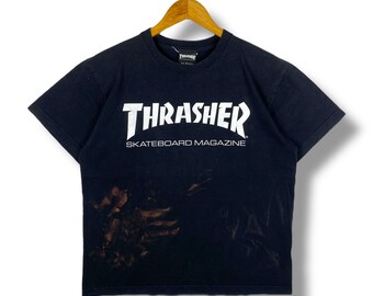 Rare!! Vintage 00's THRASHER Skateboard Magazine Bleached Stains