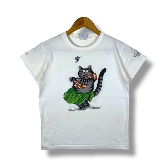 Vintage 00s Crazy Shirts Hawaii Cat Graphic Tee - Extra Small - Etsy