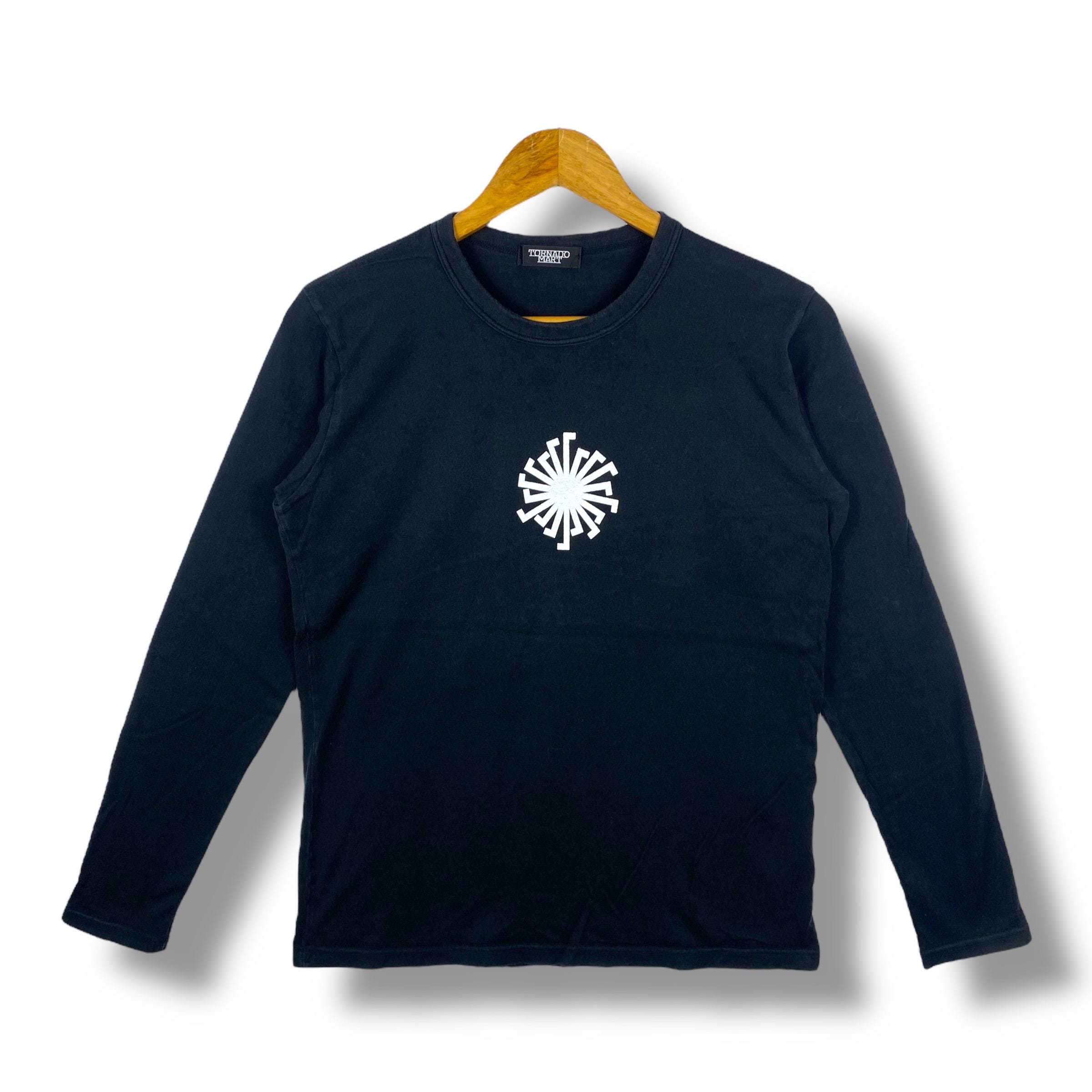 Rare!! Vintage TORNADO MART Logo Long Sleeve Tee Shirt Medium Size