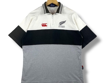 Vintage 90s Canterbury of New Zealand All Blacks Rugby Shirt