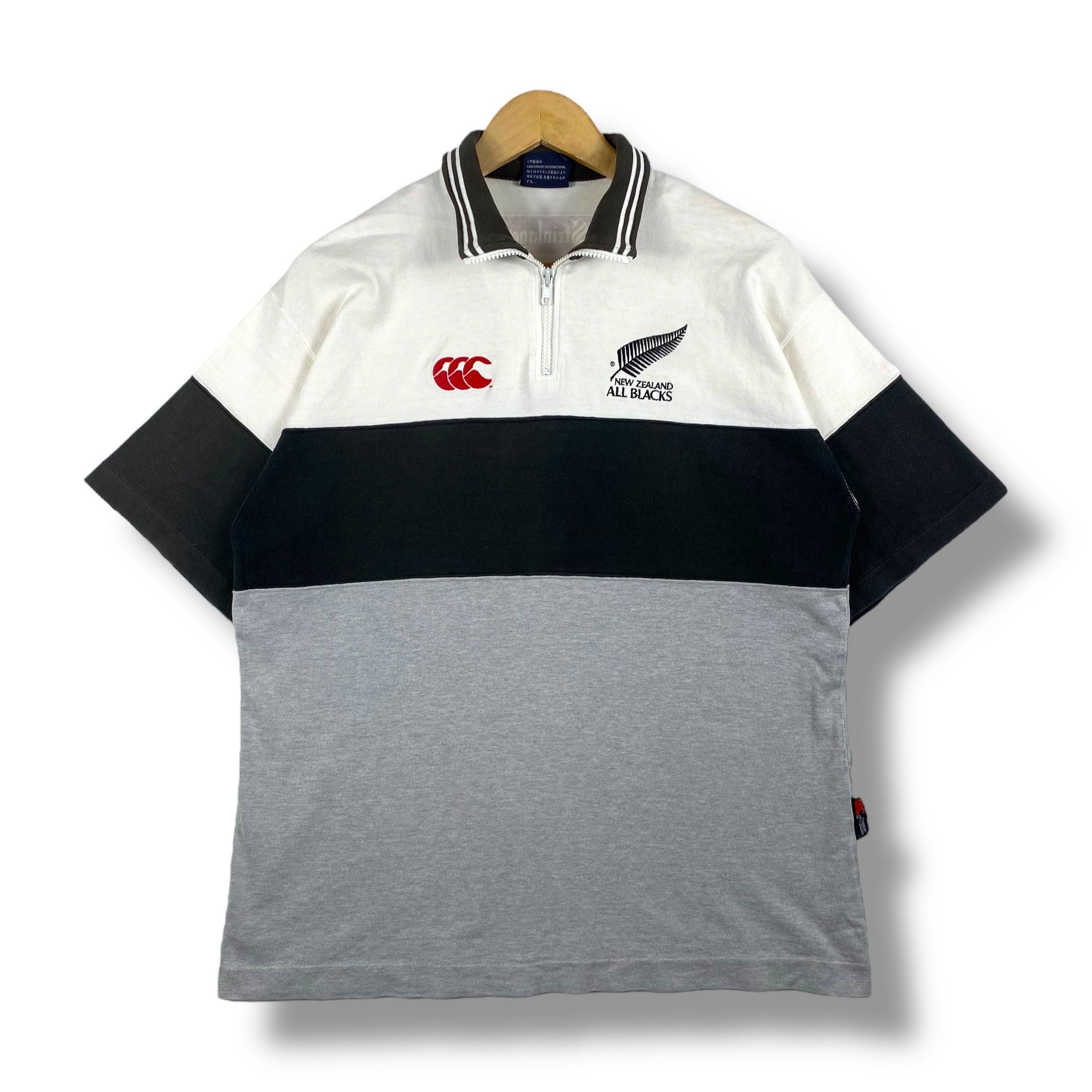 ニュージーランド　オールブラックス Steinlager ラガーシャツ S New Zealand All Blacks 90s Canterbury Steinlager Vintage