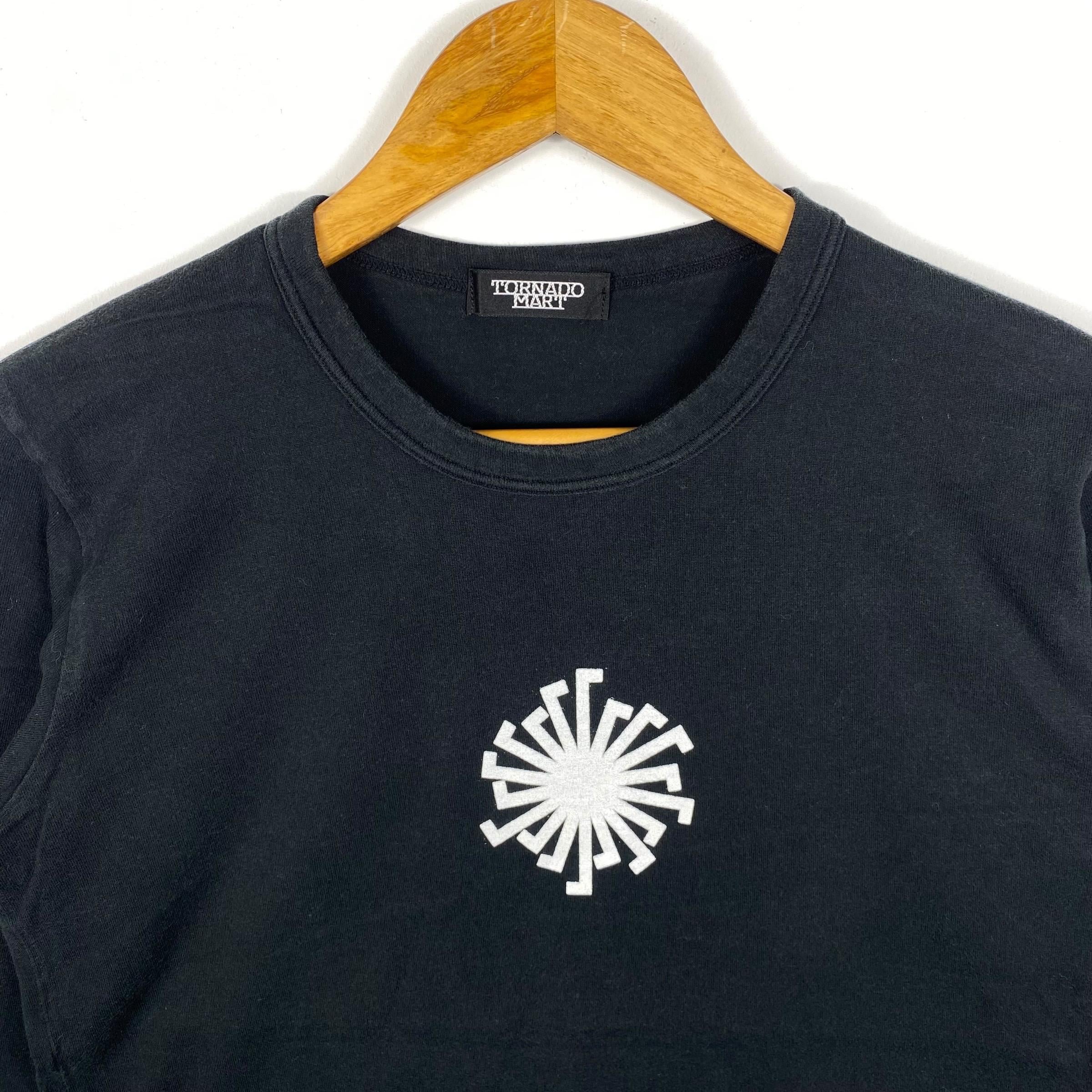 Rare!! Vintage TORNADO MART Logo Long Sleeve Tee Shirt Medium Size