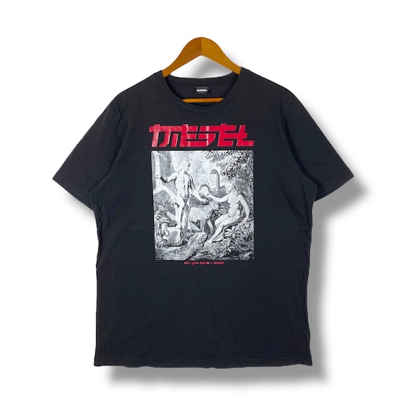 Rare!! DIESEL 978 Give Denim A Chance Art Graphic Tee Shirt Extra