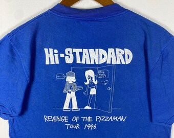Rare!! Vintage 90's Hi-standard Revenge of the Pizzaman Tour Tee