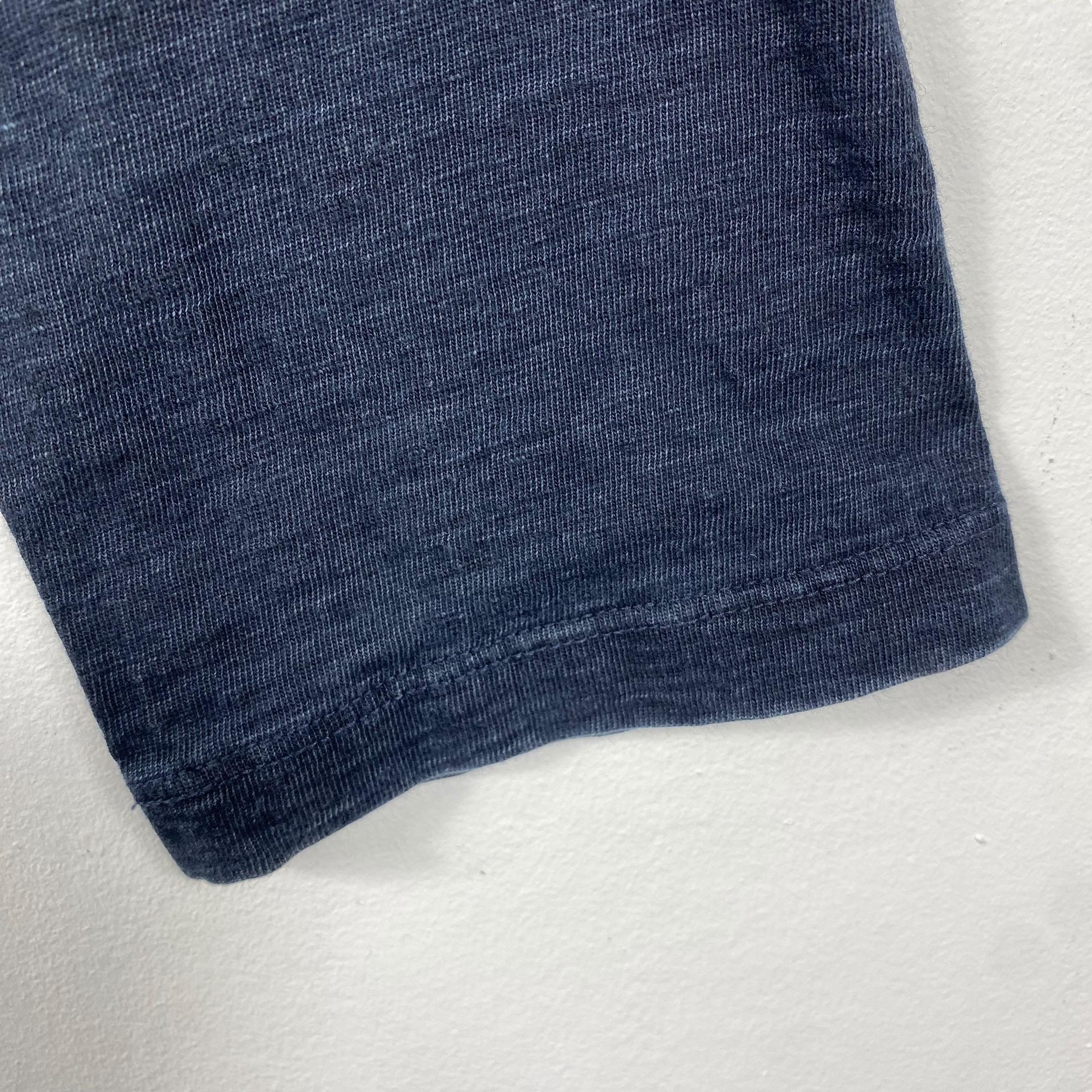 美品⭐︎45rpm メンズ　インディゴ長袖ポロシャツ　サイズ4 希少!!45RPM 天然藍染め 長袖ポロシャツ サイズ4 - Etsy 日本