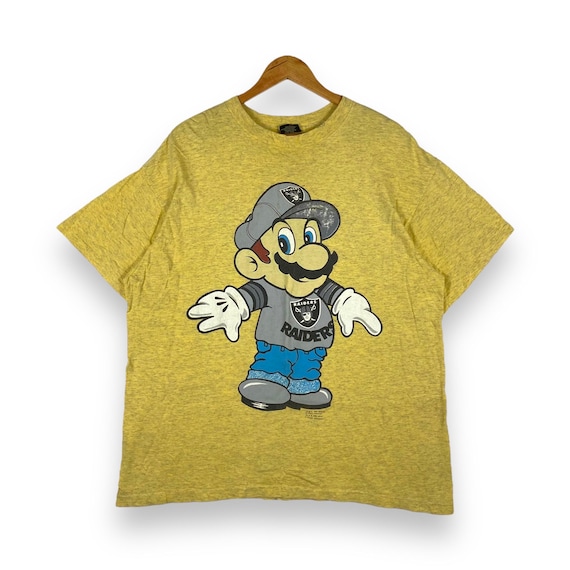 の*ん様 マリオ　任天堂　レイダース　アメフト　ビンテージTシャツ　90's の*ん様 マリオ 任天堂 レイダース アメフト ビンテージTシャツ