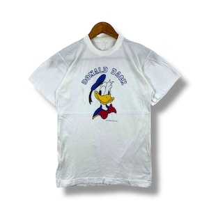 Rare!! Vintage 80's DONALD DACK Walt Disney Productions Cartoon Tee Shirt Free Size