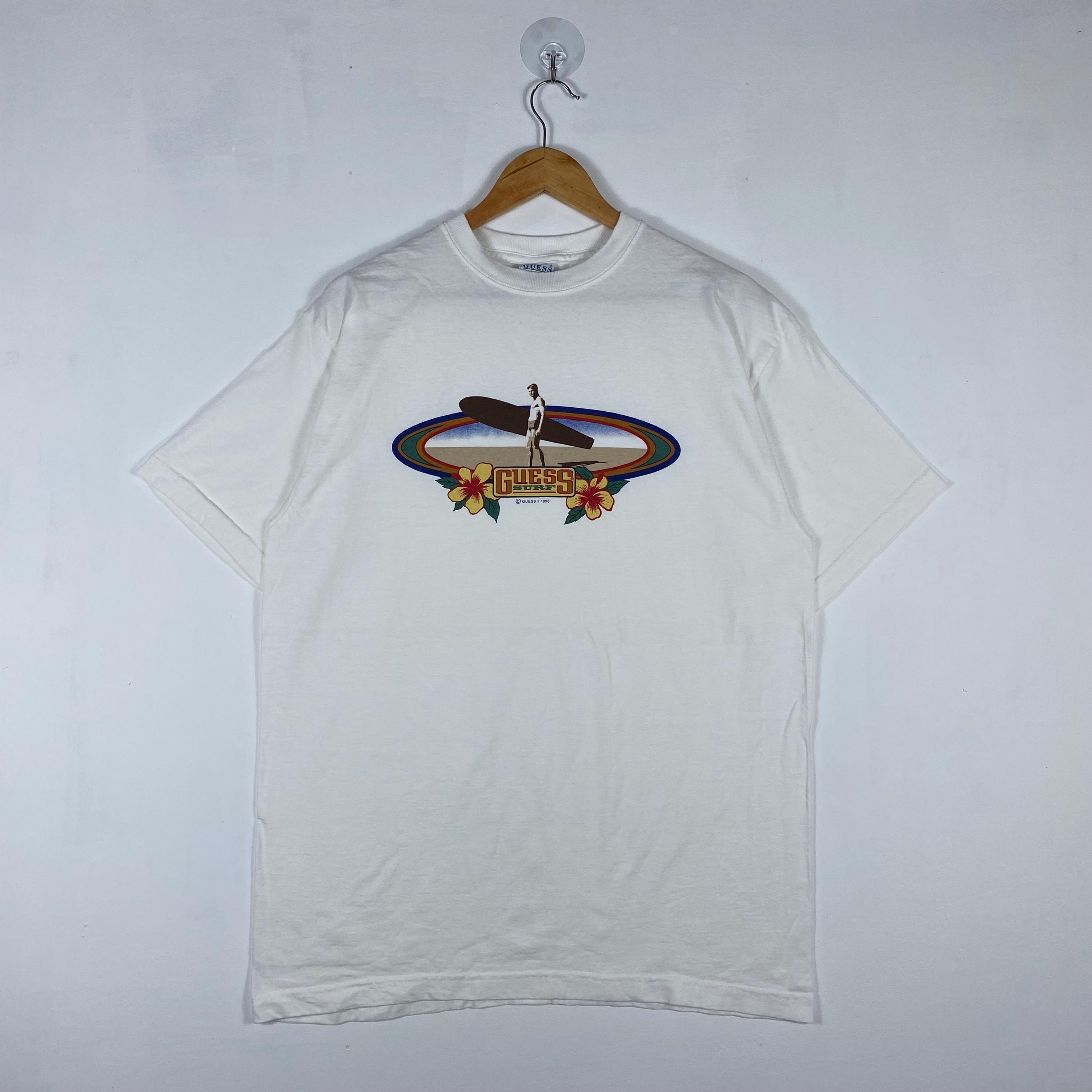 ヴィンテージ 90年代 GUESS SURF グラフィックTシャツ - ロングボード 