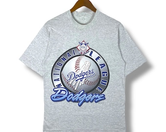 Rare!! Vintage 90's DODGERS Mlb National League Graphic Tee Shirt Large Size