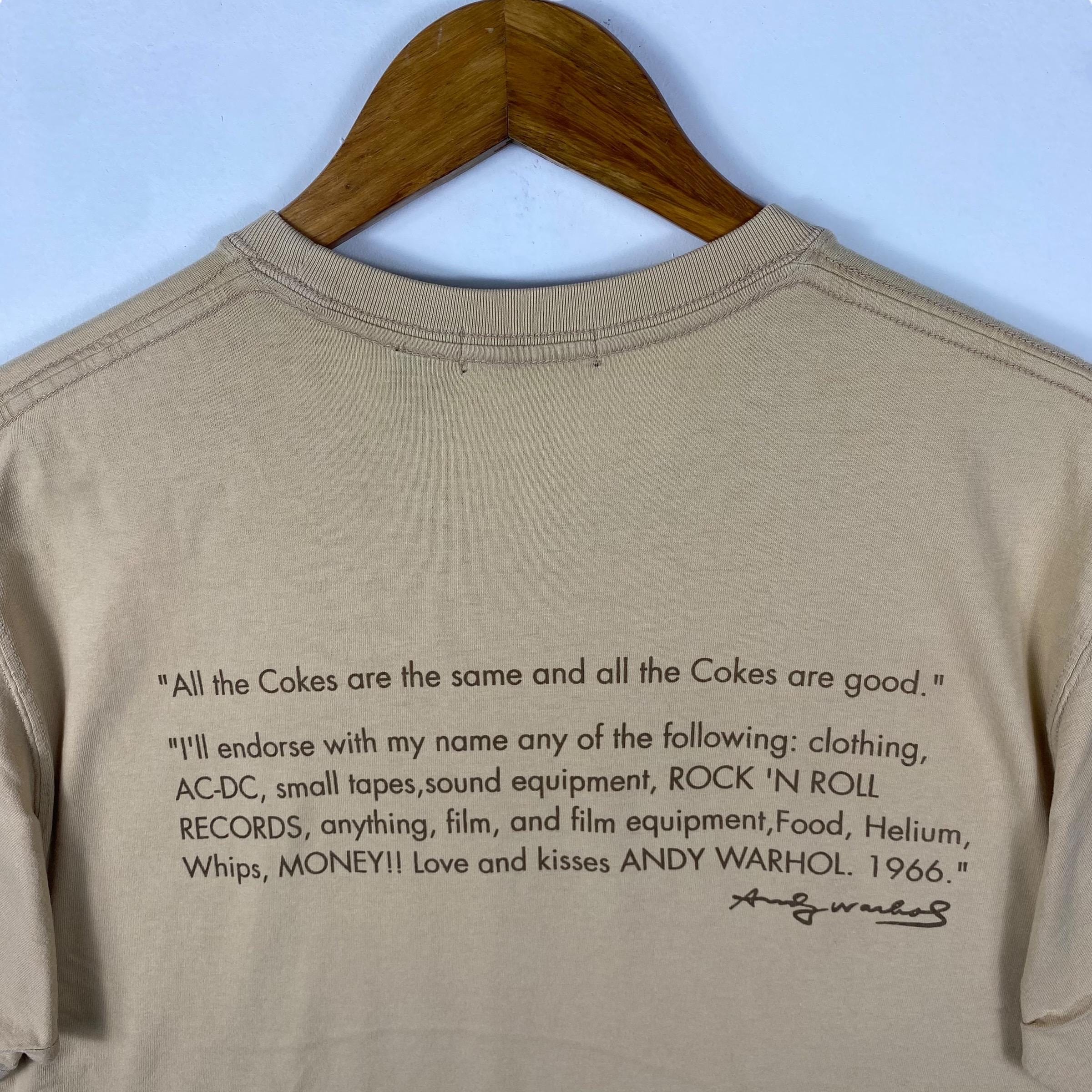 Rare!! Vintage 00's ANDY WARHOL Coca-cola Pop Art Graphic Tee