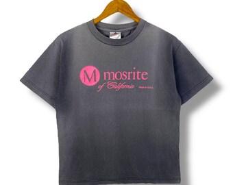 ¡Rara! Camiseta vintage MOSRITE OF CALIFORNIA con gráfico natural desteñido, talla mediana