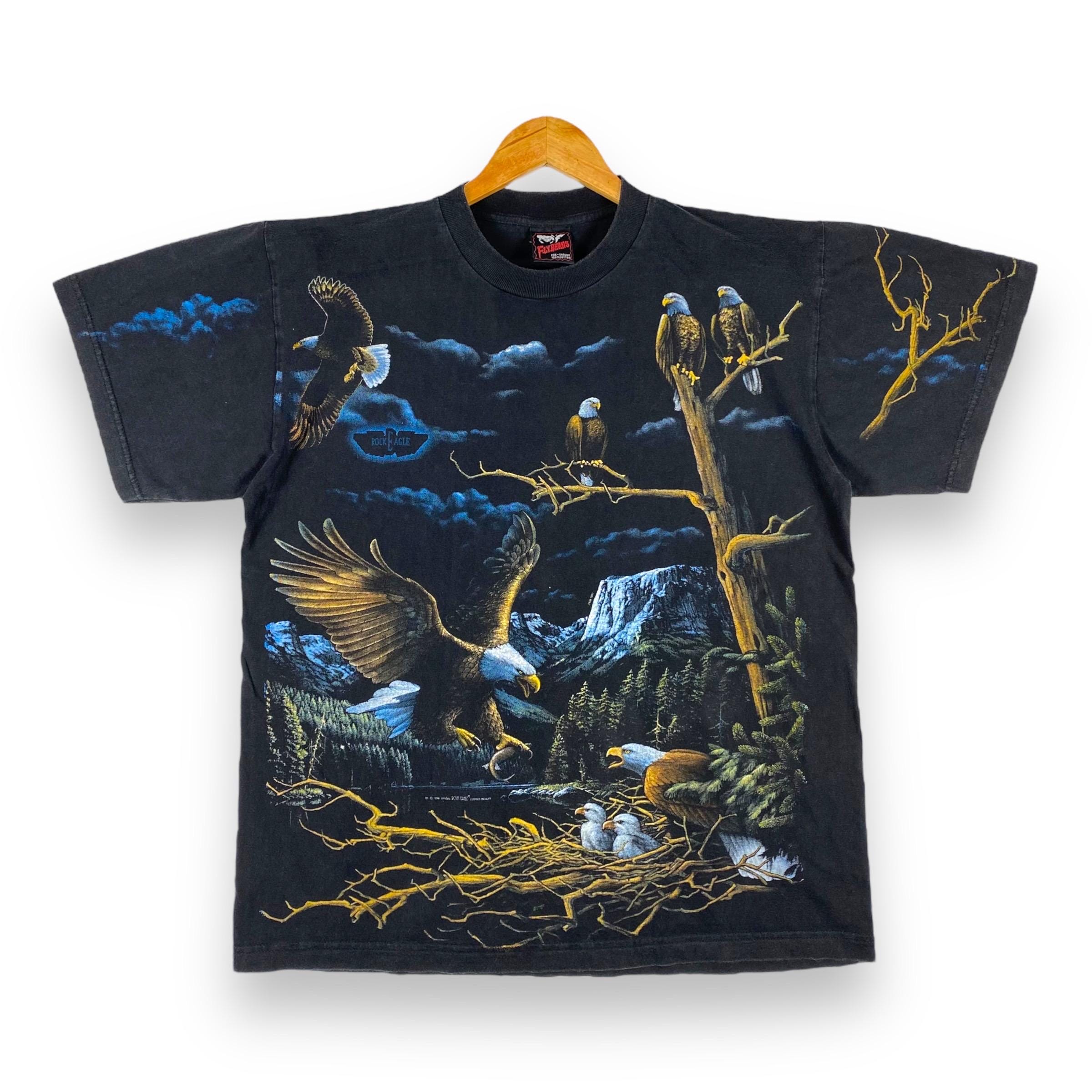 ★海外限定!レア Travis ScottイーグルプリントTシャツ Eagle Travis Scott - Etsy
