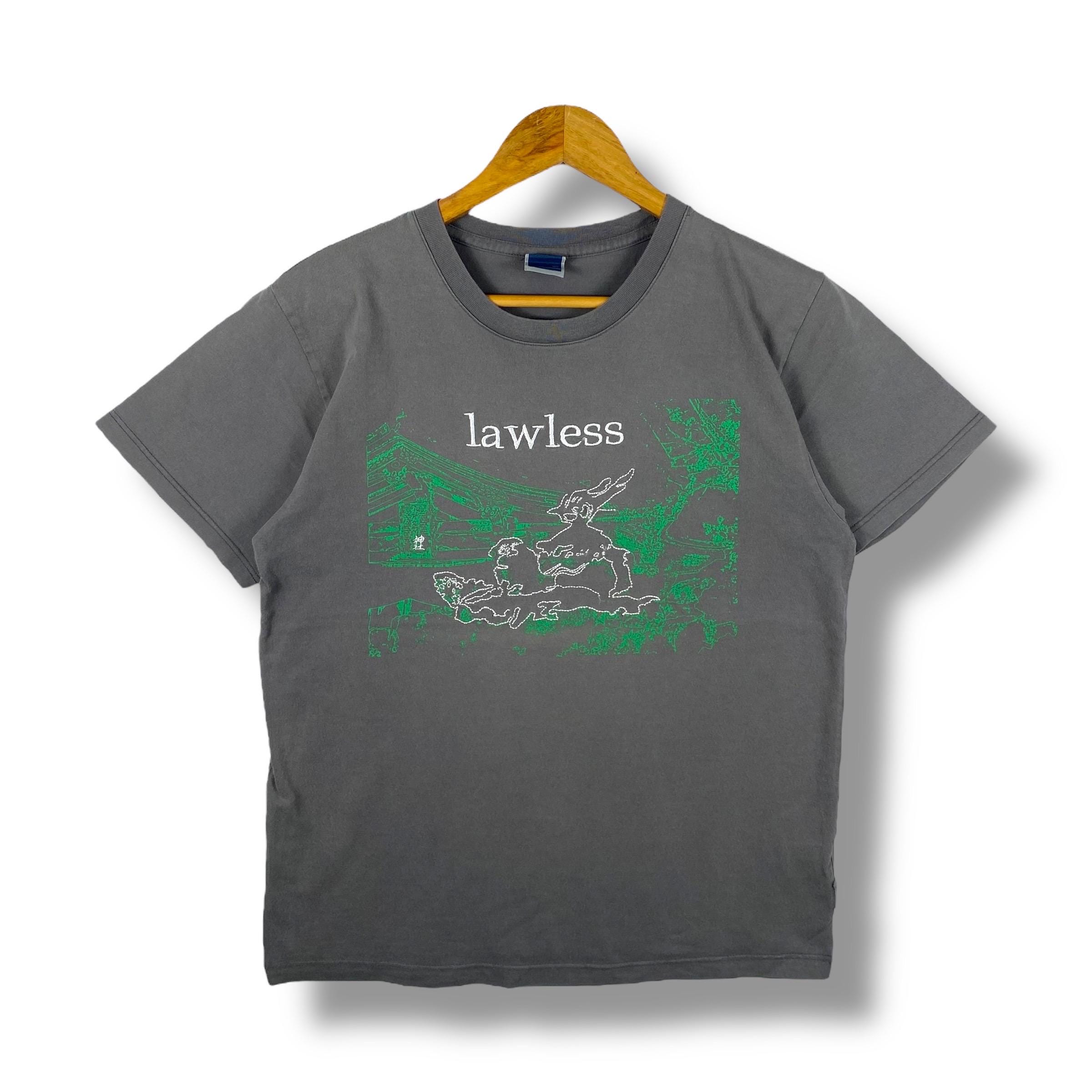 希少!!日本ブランド PPFM Lawless 刺繍グラフィックTシャツ Mサイズ 