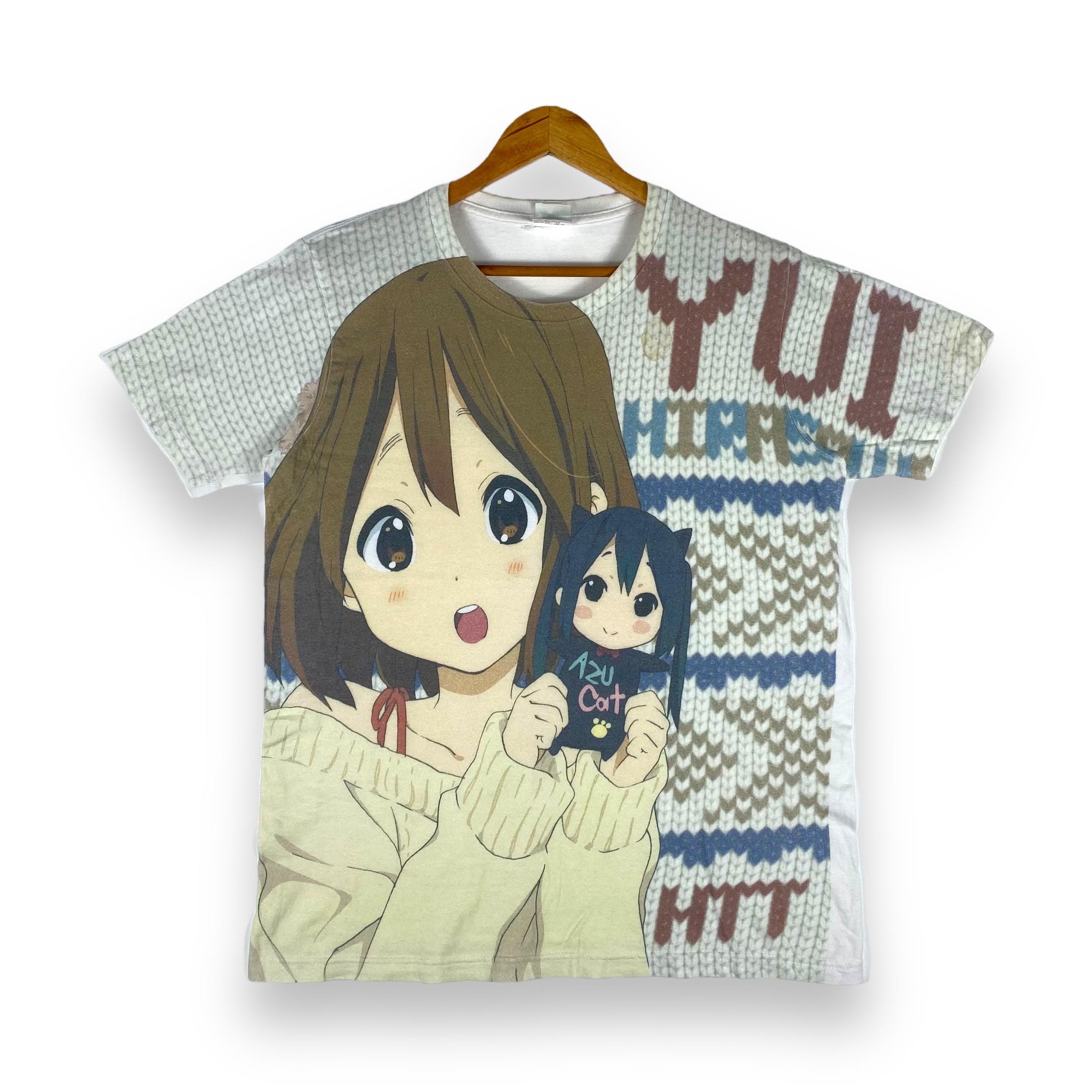 未使用 UN-GO Tシャツ 高河ゆん Rare!! Vintage K-ON! Yui Hirasawa Full Print Anime Manga
