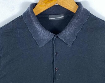 Rare!! LAD MUSICIAN Flowers 03 Long Sleeve Polo Shirt Small Size