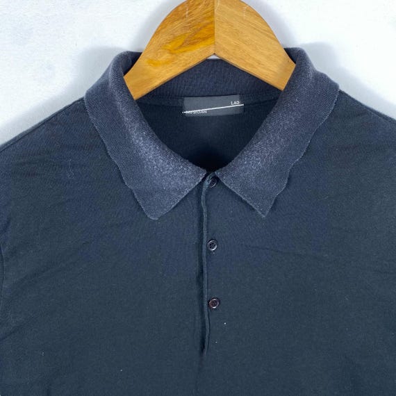 Rare!! LAD MUSICIAN Flowers 03 Long Sleeve Polo Shirt Small Size