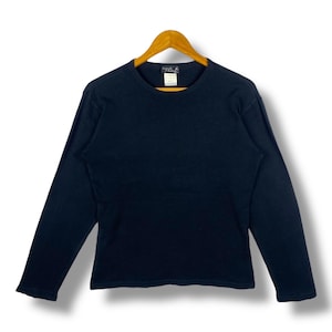 Rare!! AGNES. B Homme Paris Black Minimalist Long Sleeve Tee Shirt Size 1