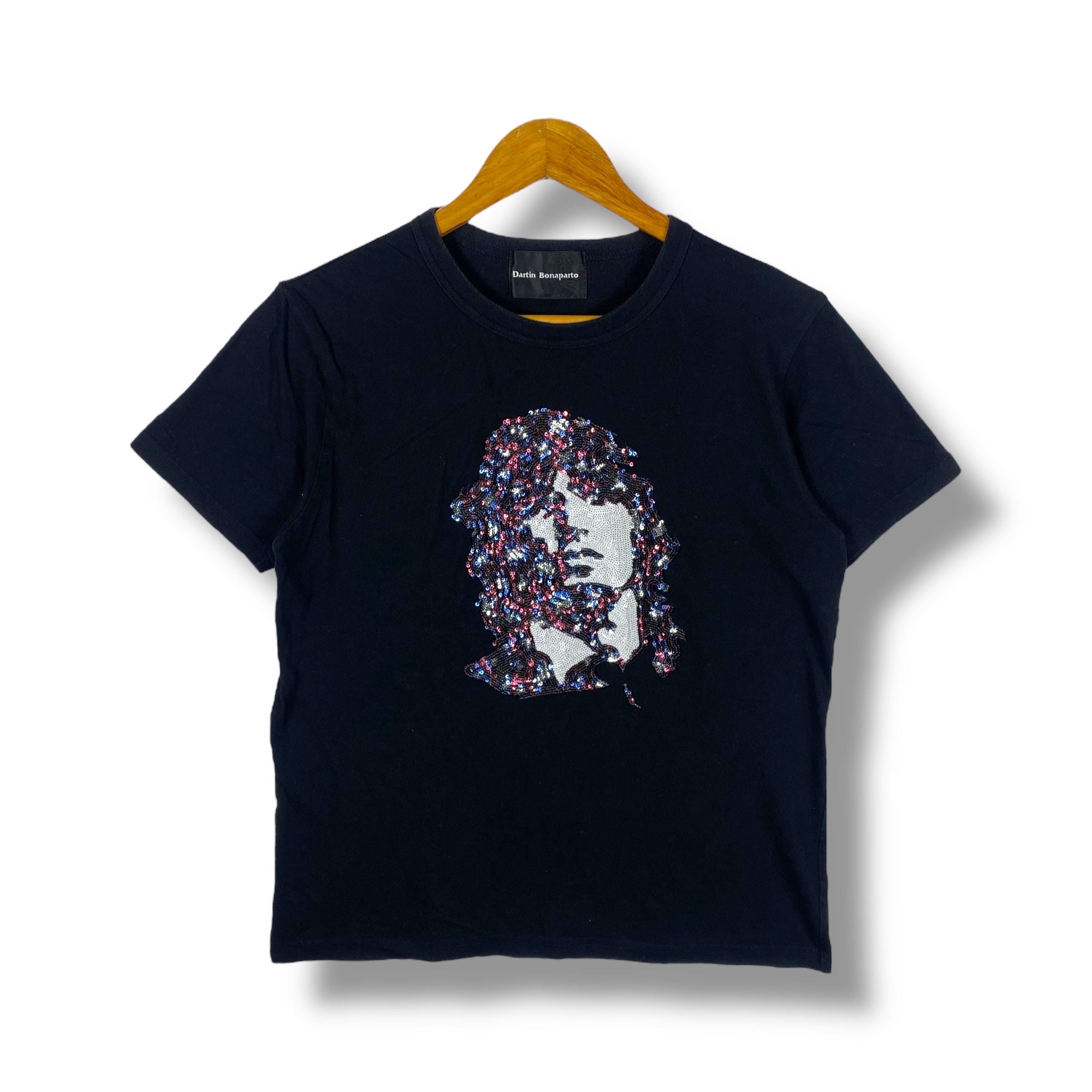 Rare!! Japanese Brand DARTIN BONAPARTO Jim Morrison Graphic Tee 