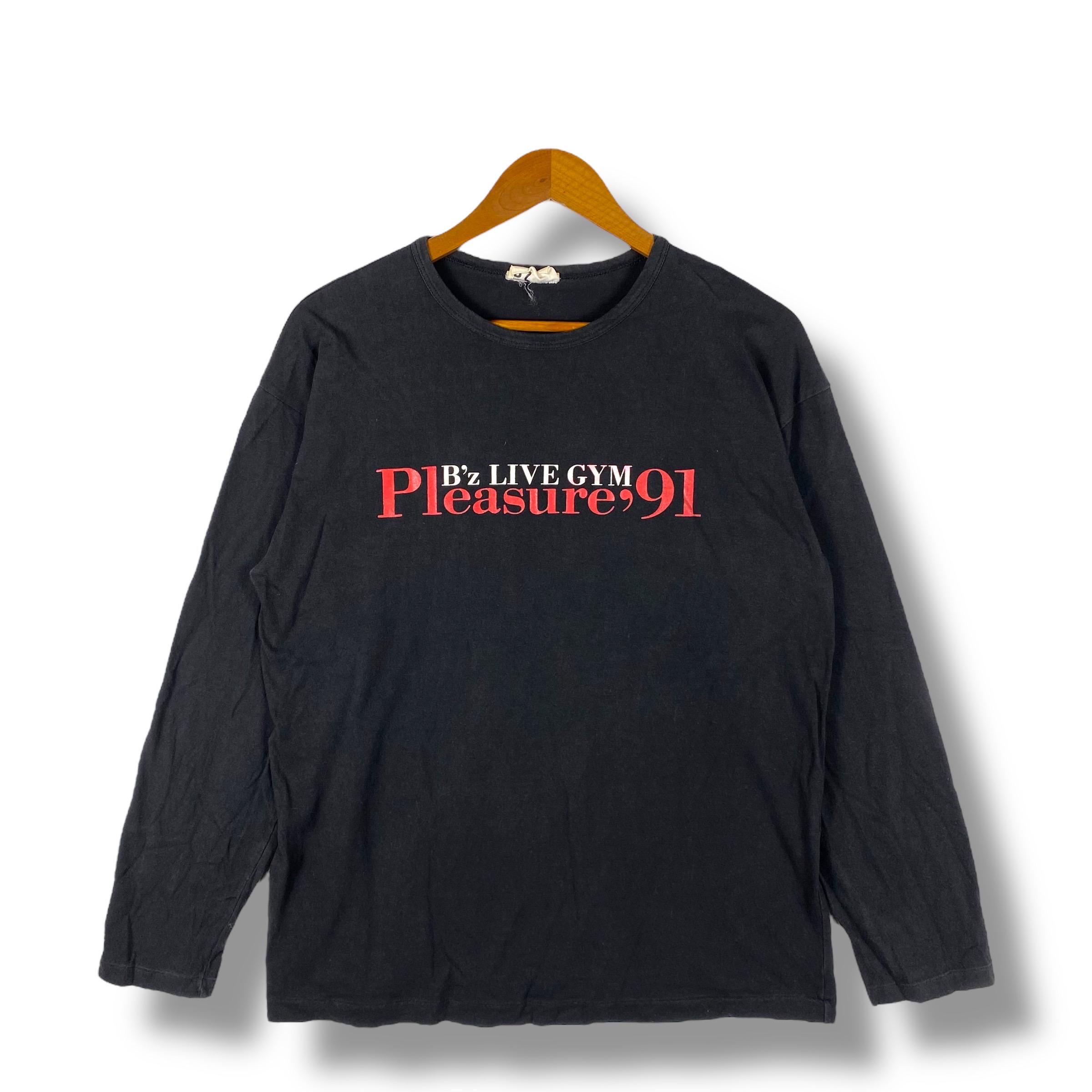 B'z  Tシャツ(pleasure'92 TIME) Rare!! Vintage 90's B'Z Live Gym PLEASURE 1991 Tour Long