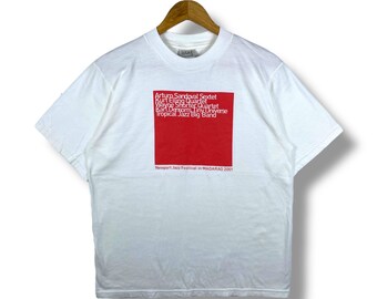 Rare!! Vintage 00's NEWPORT JAZZ FESTIVAL In Madarao Graphic Tee Shirt Medium Size