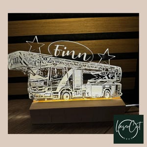 Fire department acrylic sign with LED lighting personalized | Gifts for men | Gifts for boys | Fireman | Firewoman |