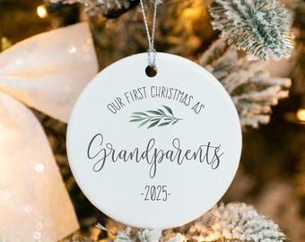 First Christmas as grandparents ornament, First Time Grandma, First Grandchild, first Christmas as grandma and grandpa, New Grandparents