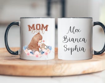 Personalized Mama Bear coffee Mug with kids names