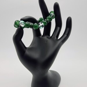 Etherial Glass Beaded Stretch Bracelet - View of the Forest