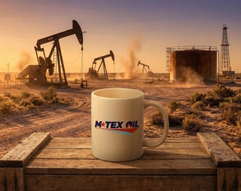 M-Tex Oil Logo Ceramic Mug, Landman Cup (11oz, 15oz)