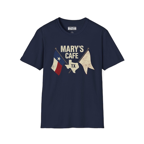 トップス Dot mary logo tops Mary's Cafe T-shirt | Landman TV Show Inspired | Texas Map Graphic