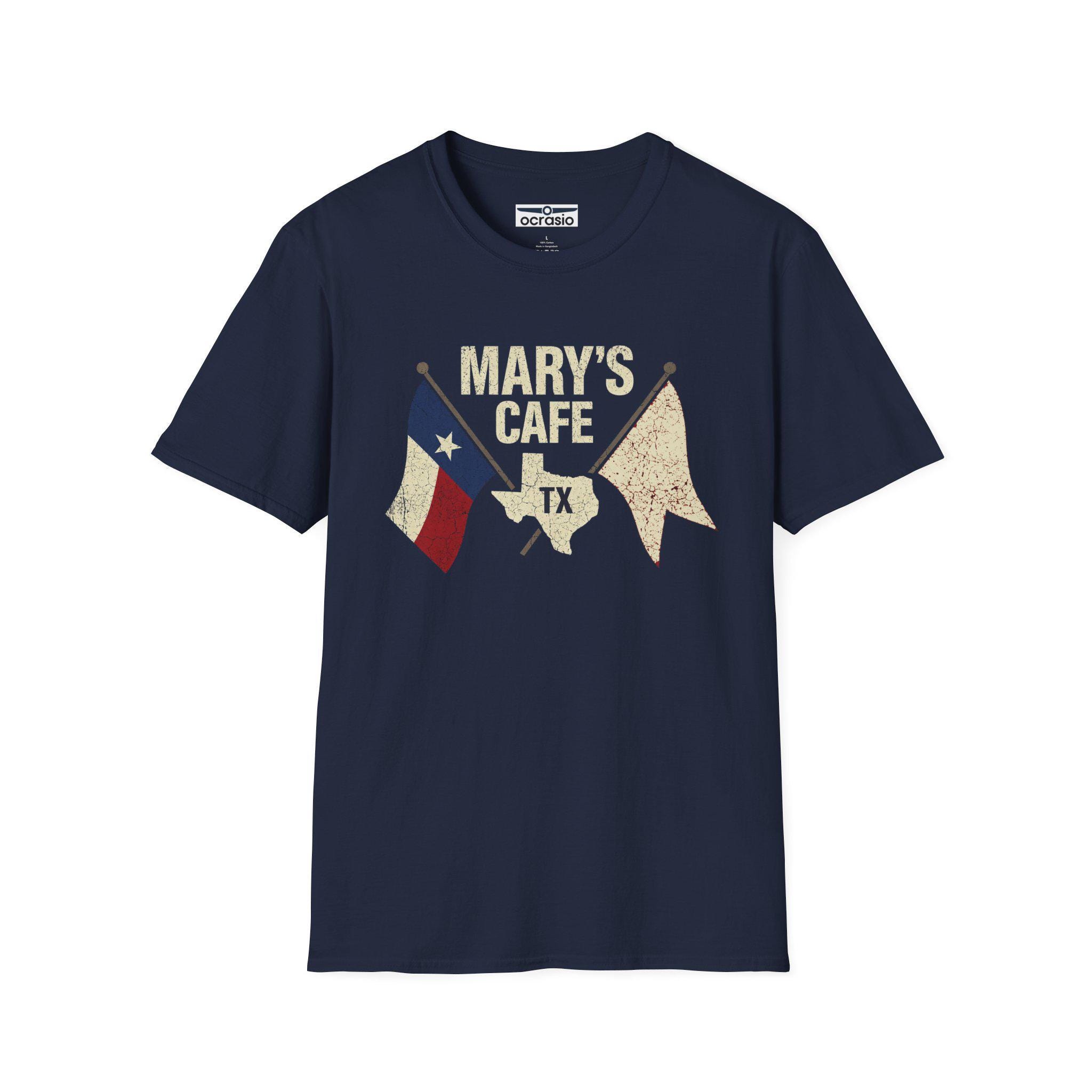 Mary's Cafe T-shirt | Landman TV Show Inspired | Texas Map Graphic