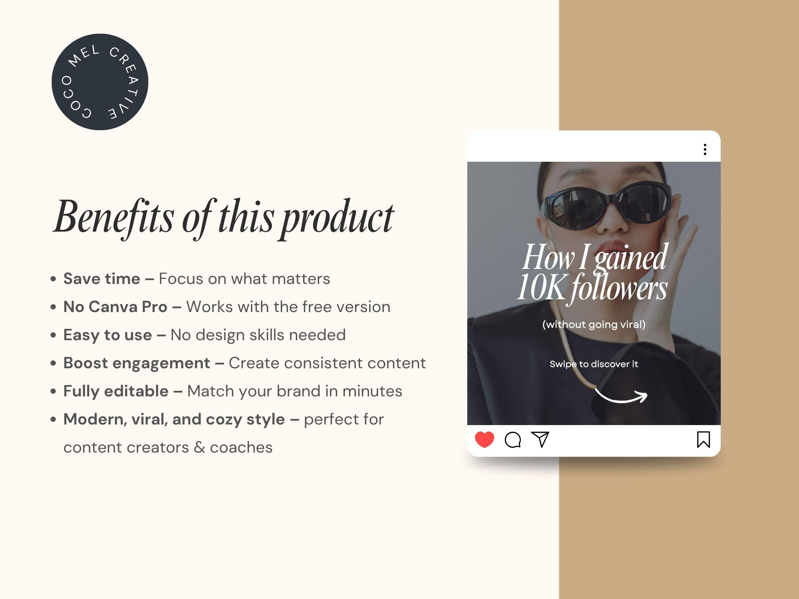 Viral Instagram Carousel Templates, Aesthetic Canva Templates for ...