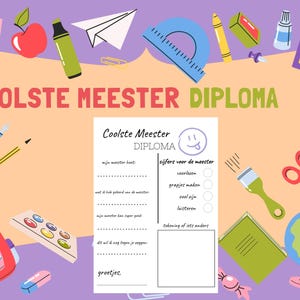 Diploma de maestría | Informe de maestría | Agradecimiento de maestría | Regalo de maestría | Regalo de despedida de escuela primaria | Informe de maestro | Diploma de maestro