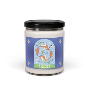 Pisces Zodiac Candle – Water Sign Intuition & Pisces Birthday Gift