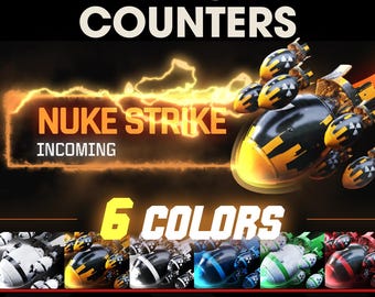 Warzone Nuke Animated Overlay Pack | Stream Overlay | OBS | Twitch, YouTube, Kick | Vertical