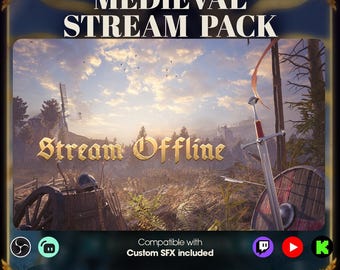 Crimson Medieval/Fantasy Stream Overlays Pack | Twitch | Kick | OBS