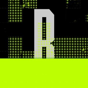 Puede incluir: Dise&ntilde;o gr&aacute;fico abstracto con una gran letra "R" estilizada en gris sobre un fondo negro. El fondo est&aacute; lleno de una cuadr&iacute;cula de peque&ntilde;os signos m&aacute;s amarillos. Un &aacute;rea verde brillante est&aacute; en la parte inferior, y la palabra "TRANSIT" est&aacute; a la izquierda.