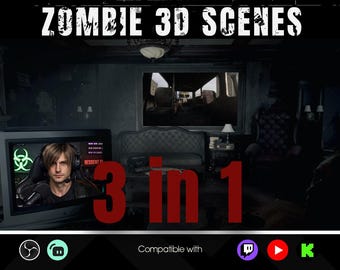 Requiem Horror 3D Scene | Animated | Green Screen Scene | Overlay | Twitch, YouTube, Kick | Vtuber