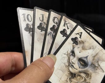 Lacrimosa Sketch Vintage Style Playing Cards: 2 Deck Set