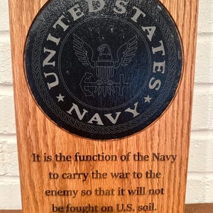 US Navy Plaque