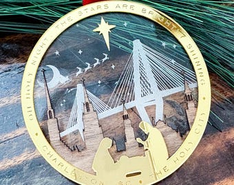 The Holy City | Ornament Exchange | Christmas/ Holiday | Charleston | Nativity | Hostess | Secret Santa Gift | Church | Skyline | North Star
