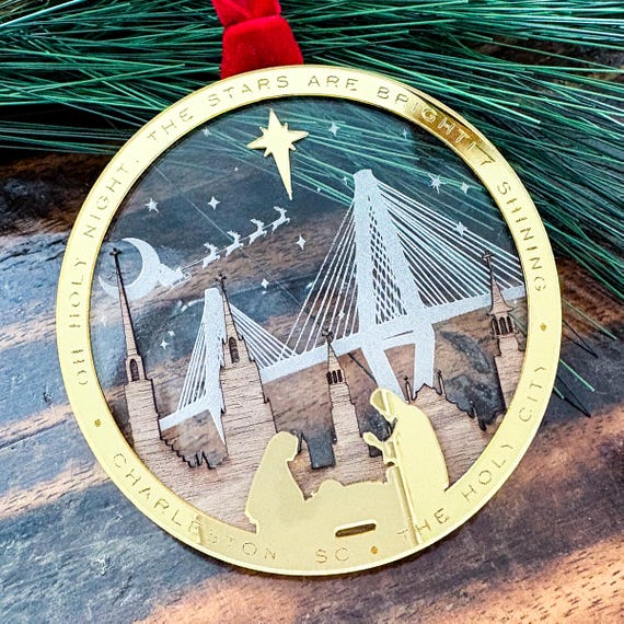 The Holy City | Ornament Exchange | Christmas/ Holiday | Charleston | Nativity | Hostess | Secret Santa Gift | Church | Skyline | North Star