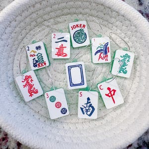 Mahjong Wine Charms | CRAK DOT BAM | Multiple Designs, Colors, & Quantities Available image 9