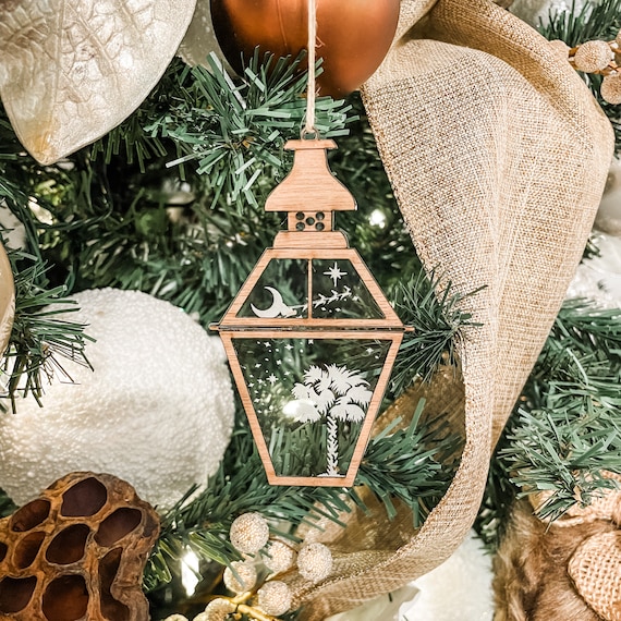 The Gas Lantern | Ornament Exchange | Christmas/ Holiday | Charleston | Engraved Keepsake | Hostess | Secret Santa Gift | Palmetto and Moon