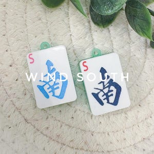 Mahjong Tile Drop Earrings | Preppy Grand Millennial Accessories | Lightweight Jewelry | Multiple Colors Available image 7