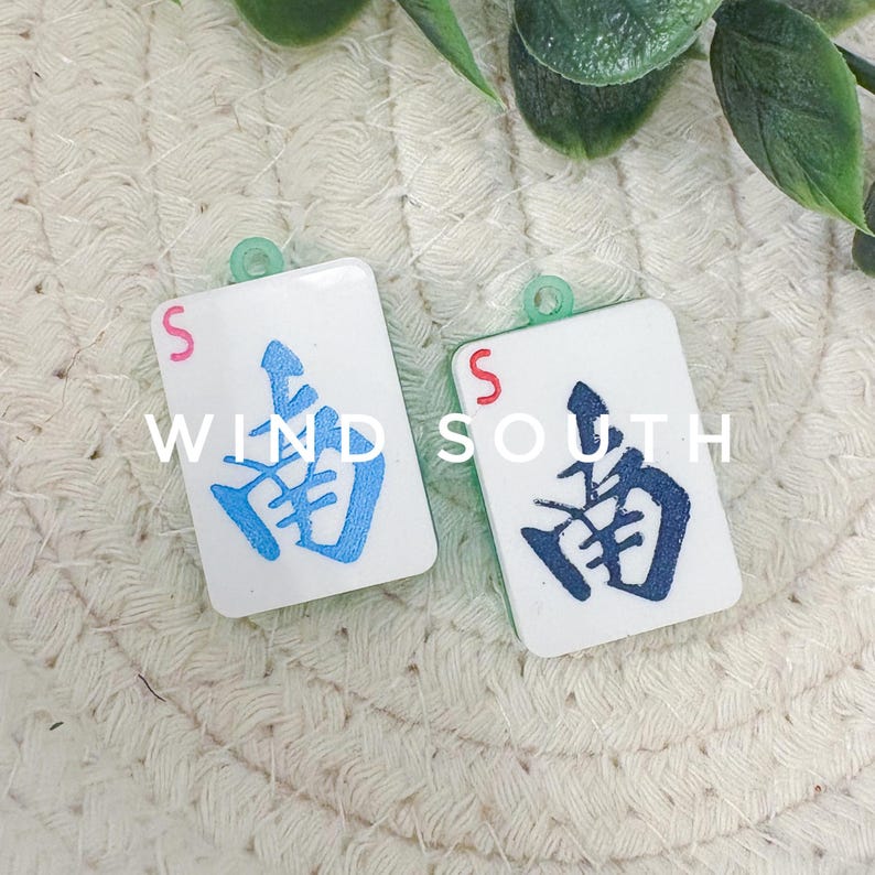 Mahjong Tile Drop Earrings | Preppy Grand Millennial Accessories | Lightweight Jewelry | Multiple Colors Available image 7
