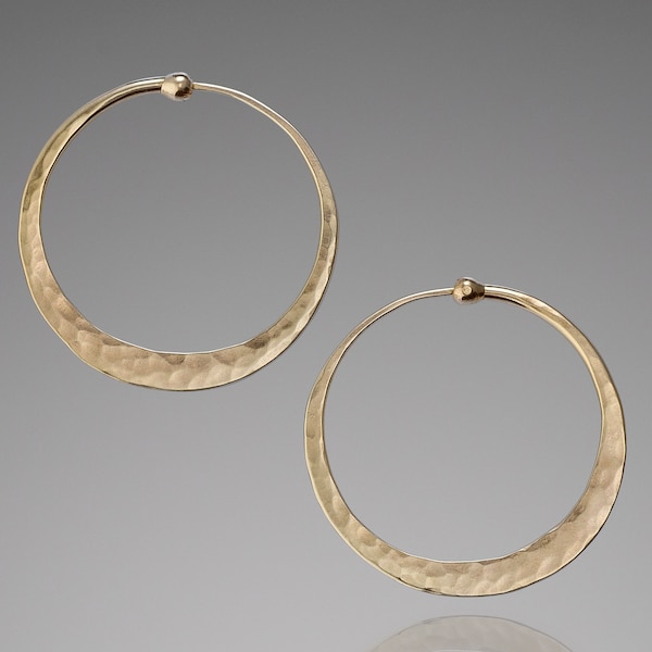Extra Small (1 inch) Solid 14k Solid Gold Hoop Earrings