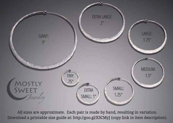 Hoop Earring Size Chart