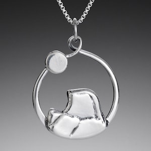 Sterling Silver Half Dome Pendant • Yosemite Mountain Necklace • National Park Jewelry • Hiker Climber Gift • Handcrafted Nature Souvenir