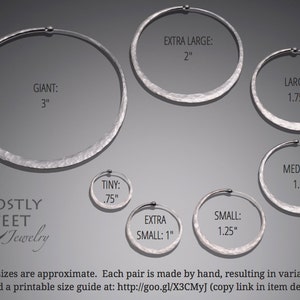 Simple Matte Finish Silver Hoop Earrings Brushed Sterling Silver Hoops Flat Silver Hoop Earrings Small to Large Size Hoops image 4